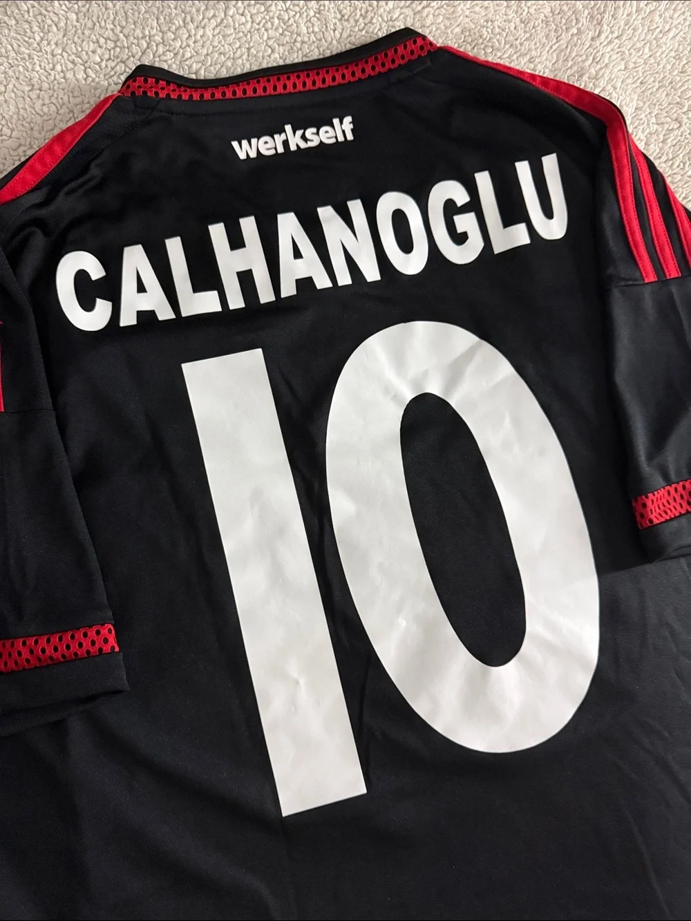 RARE Bayer 04 Leverkusen #10 Hakan Calhanoglu 2015-16 Adidas Home Jersey